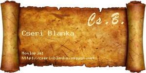 Cseri Blanka névjegykártya